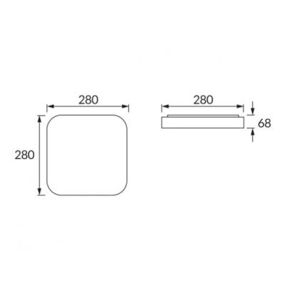 Plafoniera lampa ADIS LED D SLIM 20W neutralna biel 03514 IDEUS (03514)